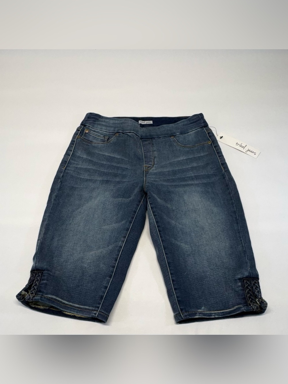 Tribal Indigo Wash Denim Bermuda Shorts Size 6